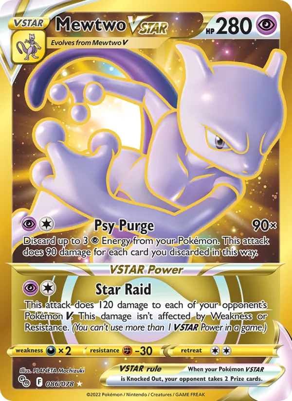Mewtwo VSTAR #086 – Pokémon GO card