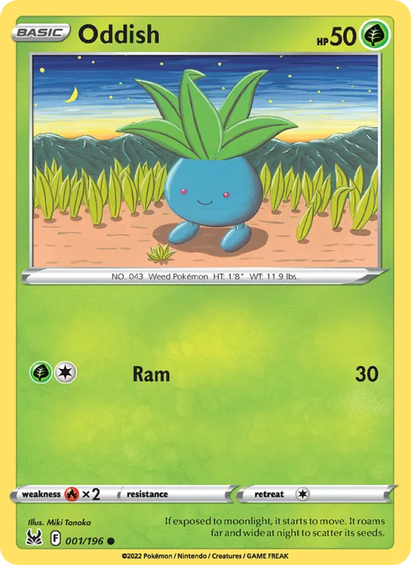 Oddish #001 – Lost Origin card