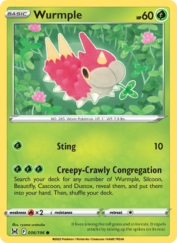 Wurmple #006 – Lost Origin card