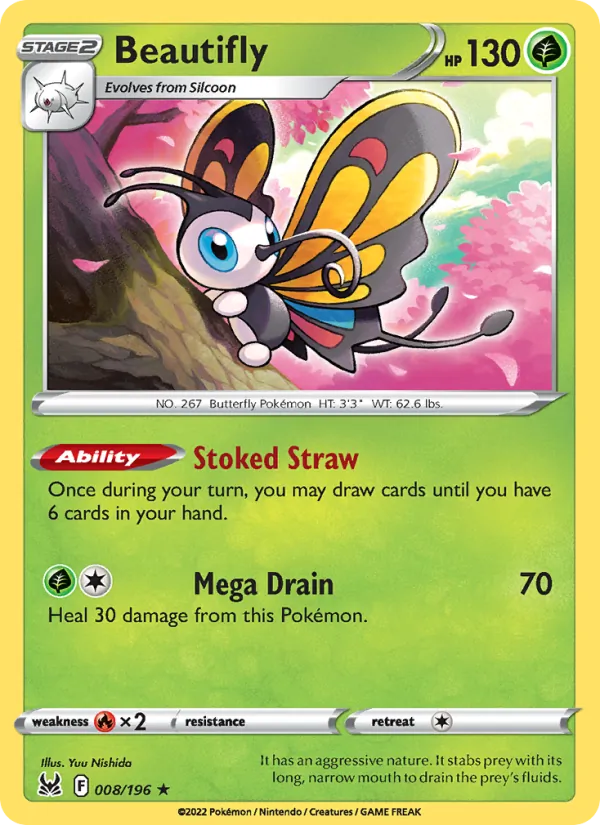 Beautifly #008 – Lost Origin card