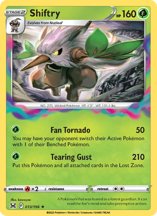 Shiftry #013 – Lost Origin card