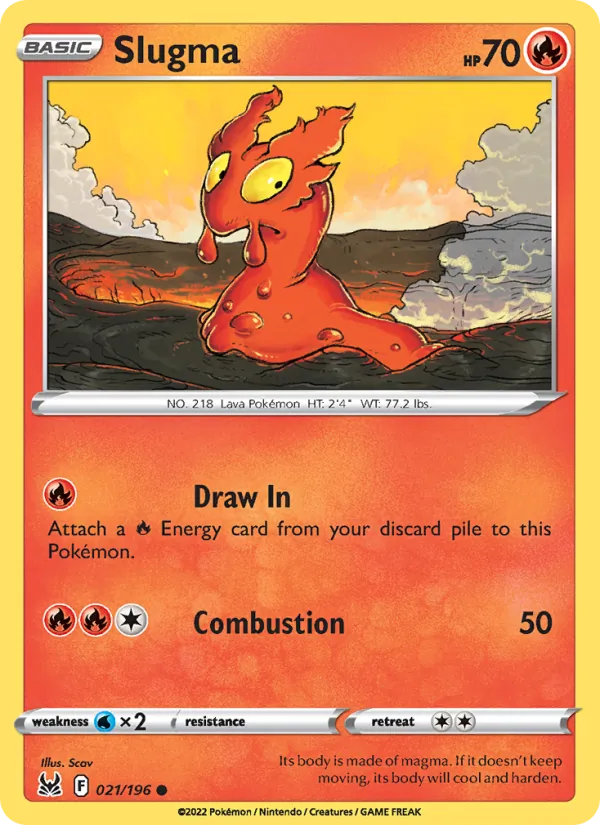 Slugma #021 – Lost Origin card