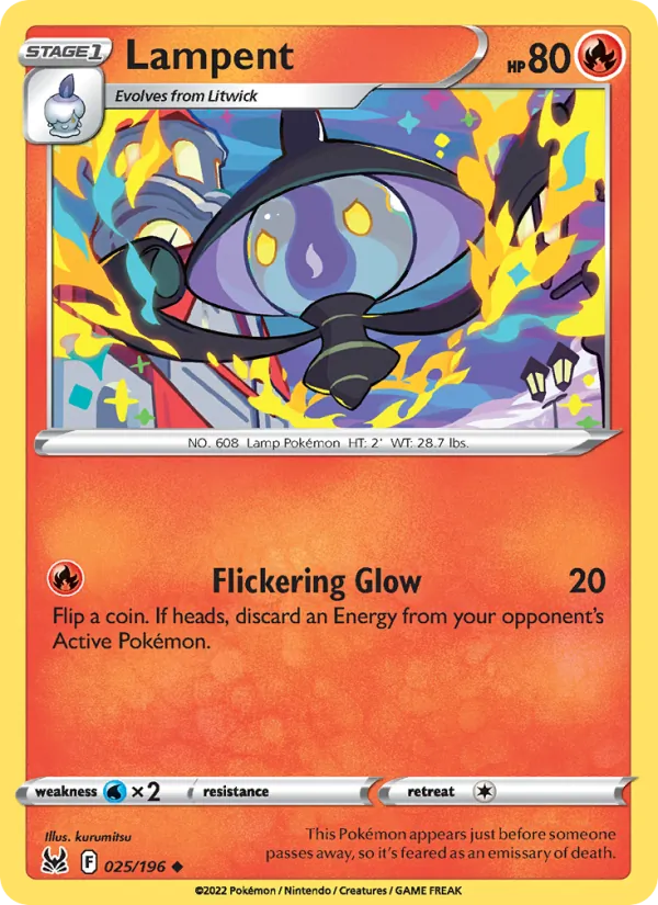 Lampent #025 – Lost Origin card