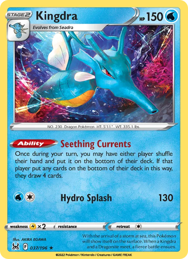 Kingdra #037 – Lost Origin card