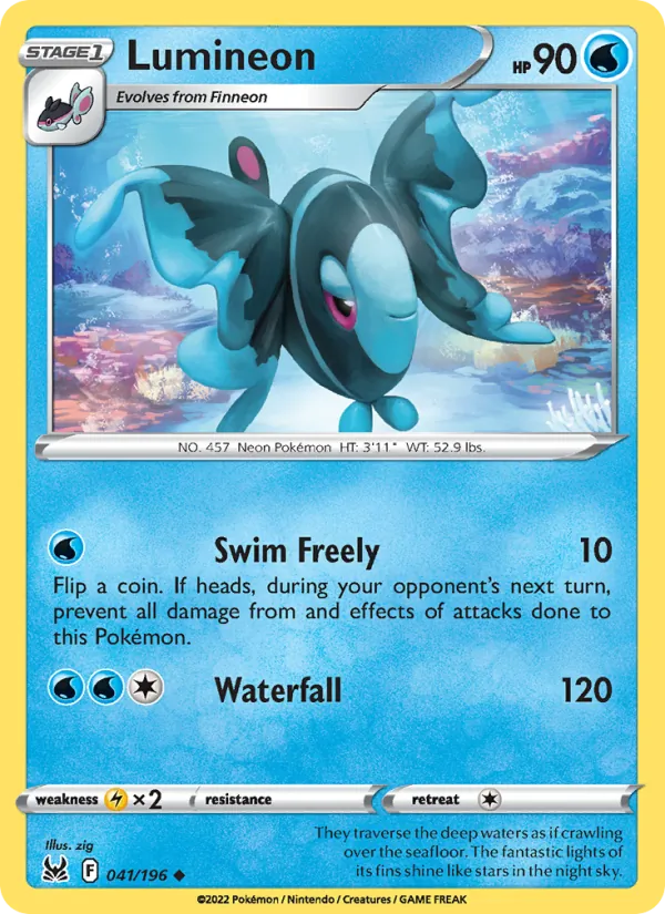 Lumineon #041 – Lost Origin card