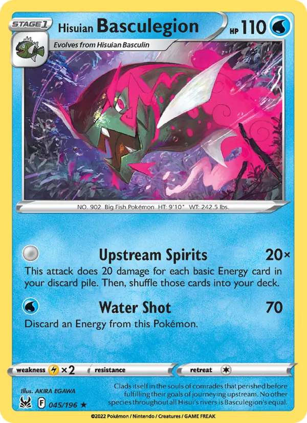 Hisuian Basculegion #045 – Lost Origin card