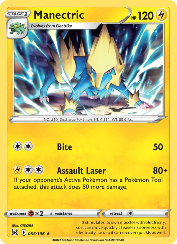 Manectric #055 – Lost Origin card