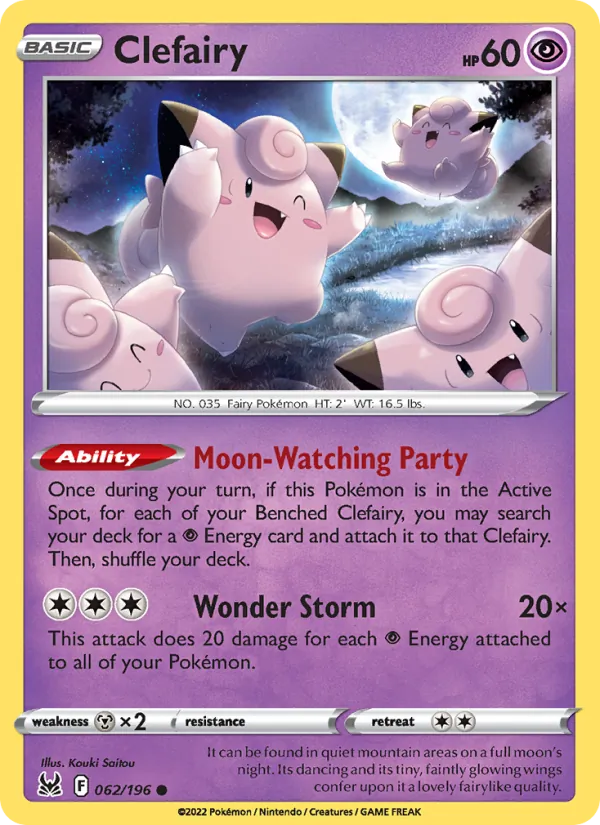 Clefairy #062 – Lost Origin card