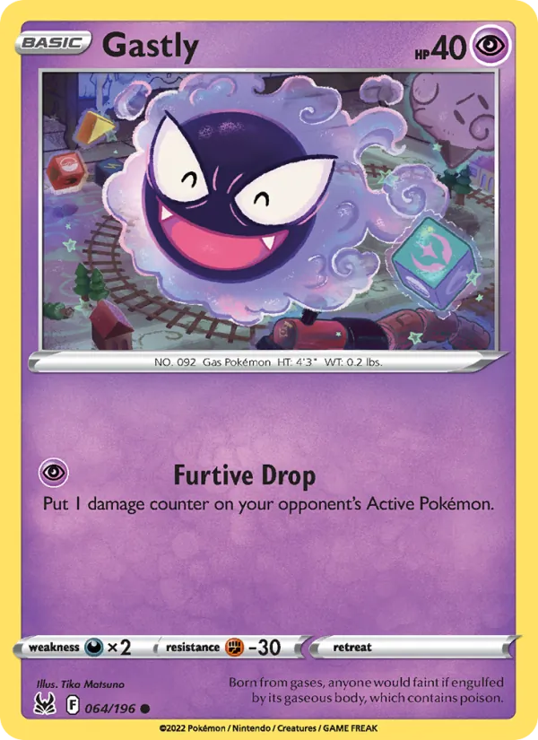 Gastly #064 – Lost Origin card