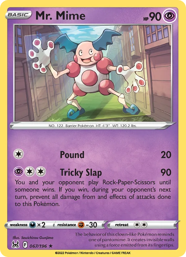 Mr. Mime #067 – Lost Origin card