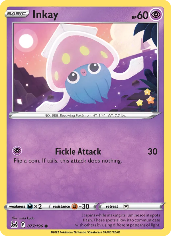 Inkay #077 – Lost Origin card