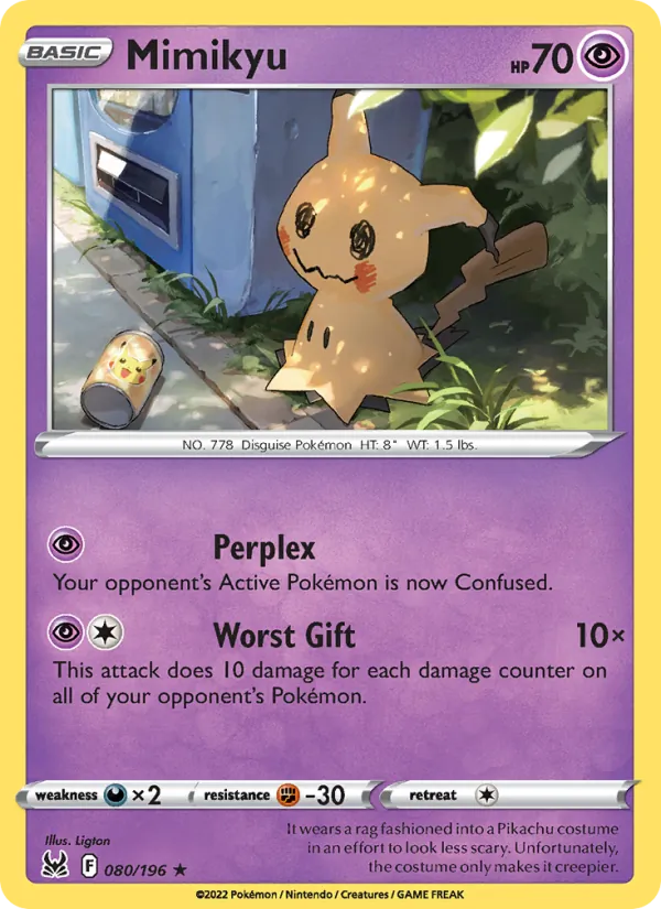 Mimikyu #080 – Lost Origin card