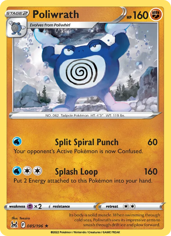 Poliwrath #085 – Lost Origin card