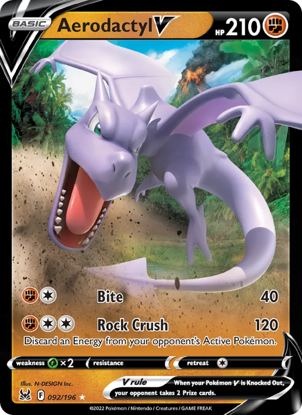 Aerodactyl V #092 – Lost Origin card