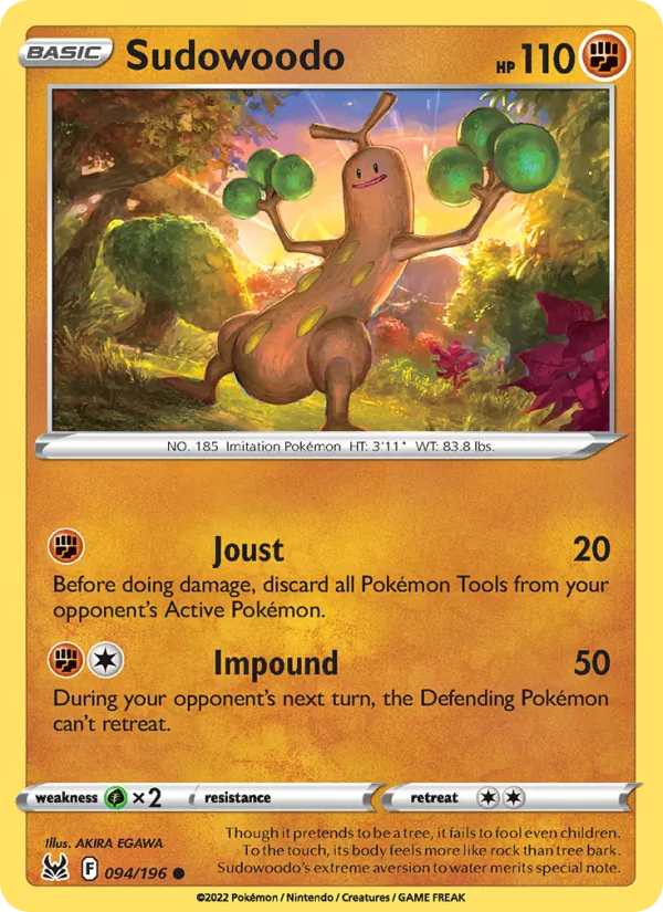 Sudowoodo #094 – Lost Origin card