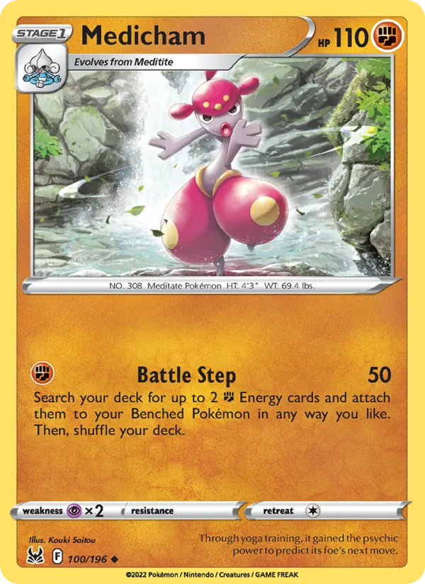 Medicham #100 – Lost Origin card
