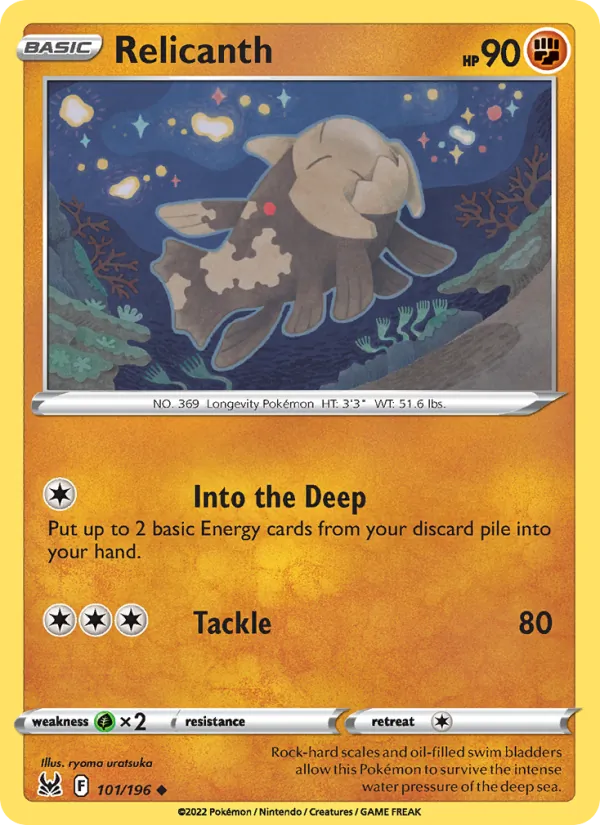 Relicanth #101 – Lost Origin card