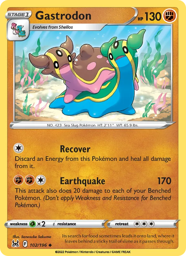 Gastrodon #102 – Lost Origin card