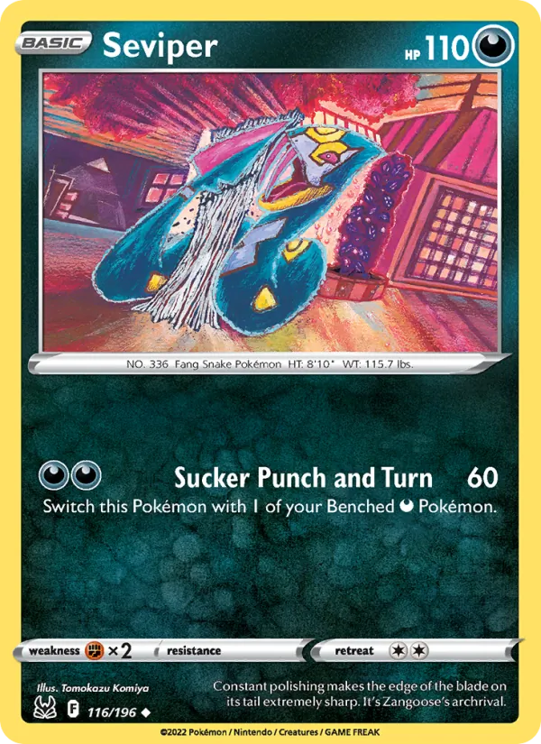 Seviper #116 – Lost Origin card
