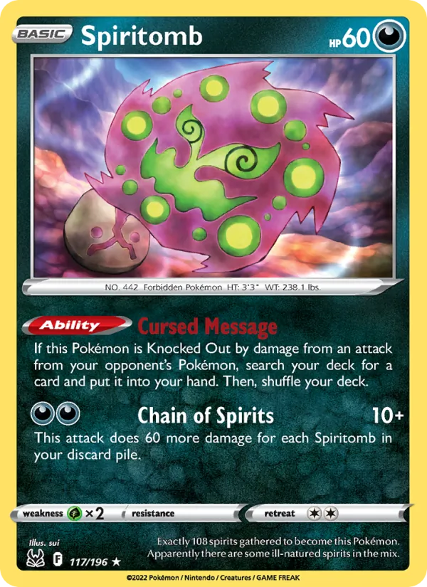Spiritomb #117 – Lost Origin card