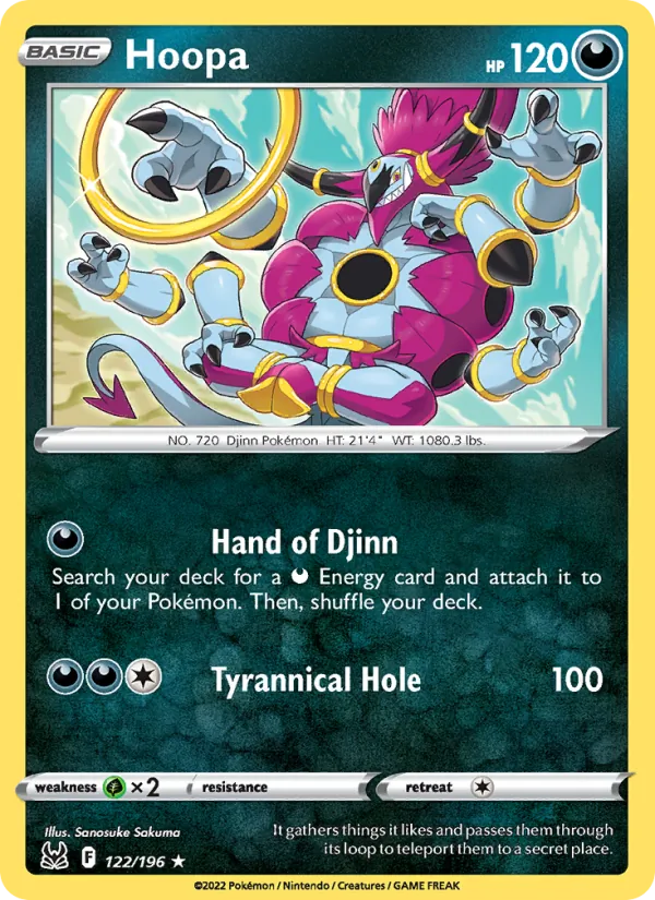 Hoopa #122 – Lost Origin card