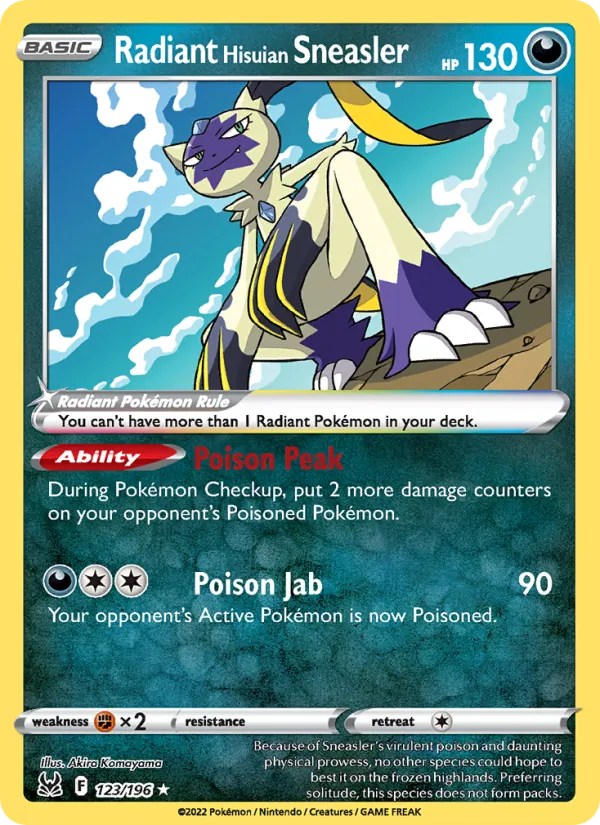 Radiant Hisuian Sneasler #123 – Lost Origin card