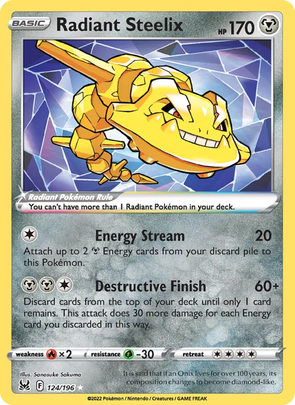Radiant Steelix #124 – Lost Origin card