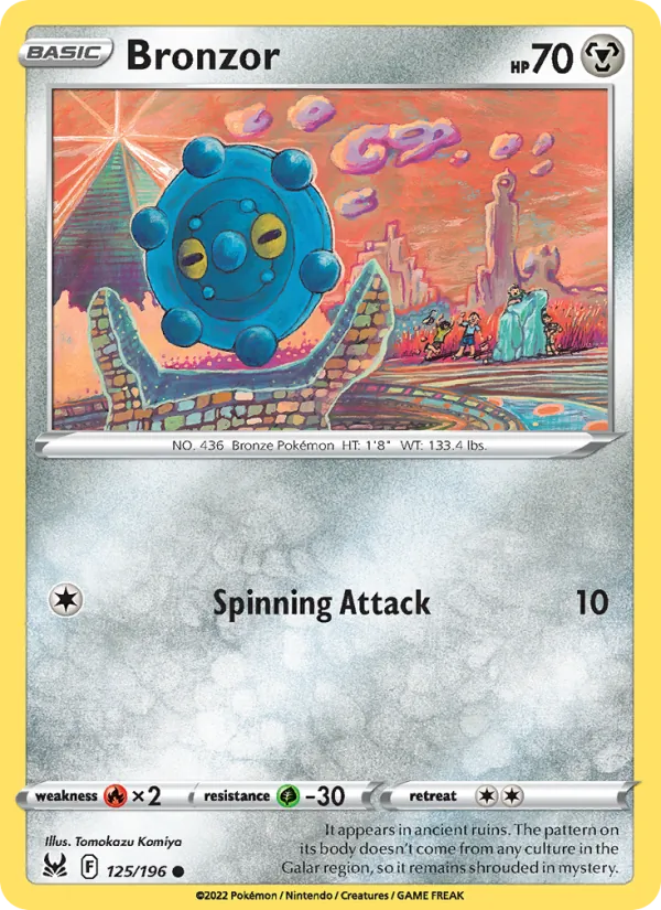 Bronzor #125 – Lost Origin card