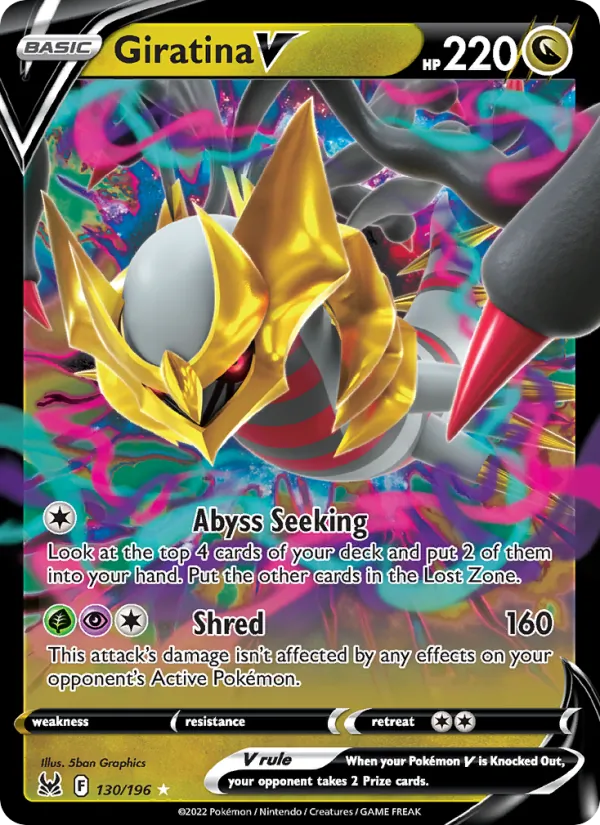 Giratina V #130 – Lost Origin card