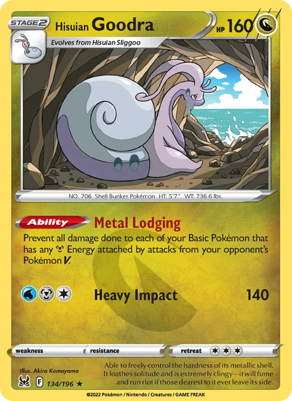 Hisuian Goodra #134 – Lost Origin card