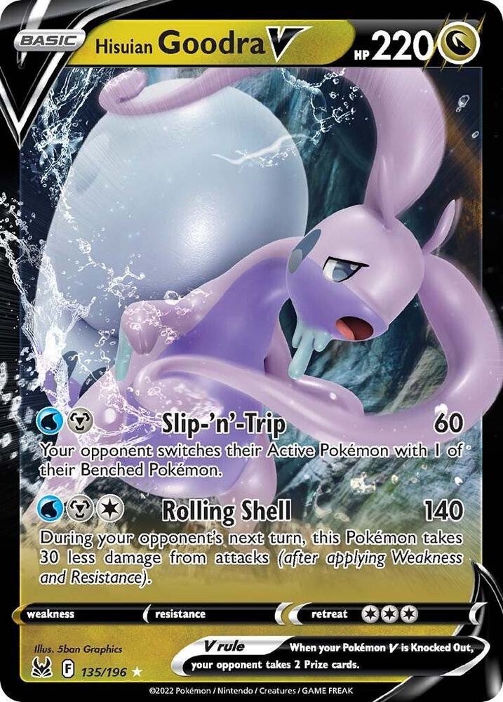 Hisuian Goodra V #135 – Lost Origin card