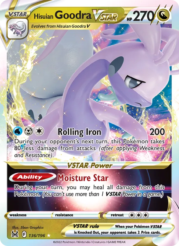 Hisuian Goodra VSTAR #136 – Lost Origin card