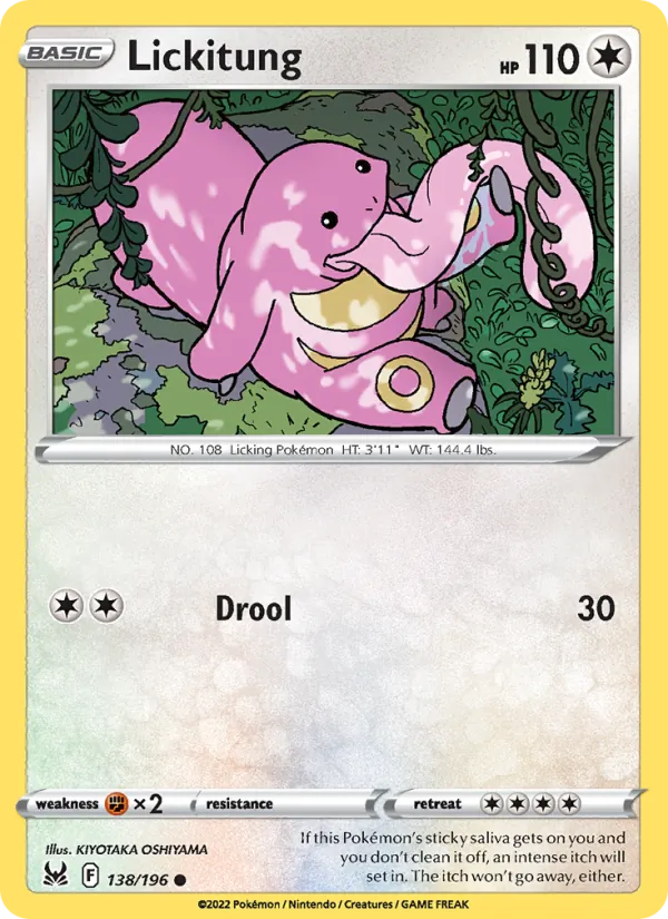 Lickitung #138 – Lost Origin card
