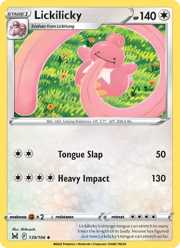 Lickilicky #139 – Lost Origin card