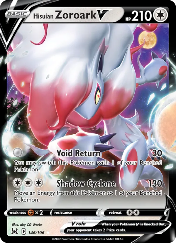 Hisuian Zoroark V #146 – Lost Origin card