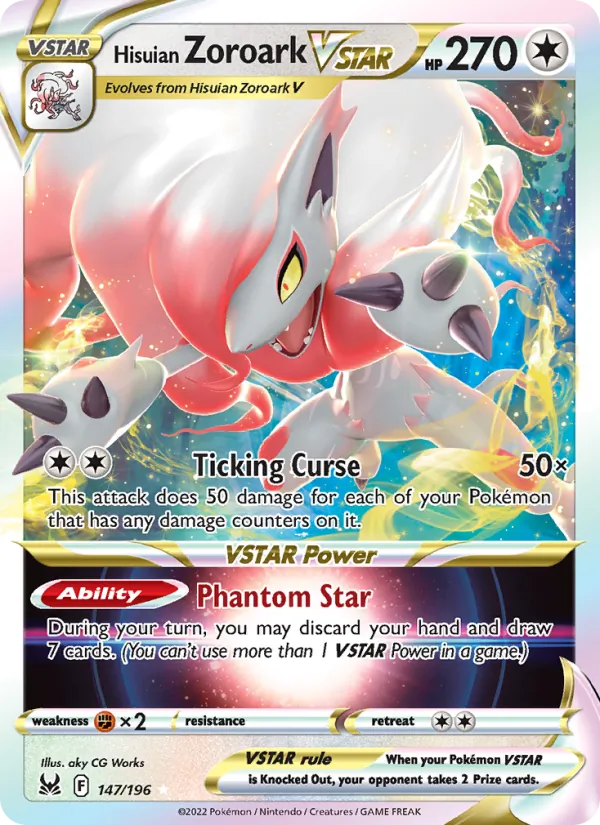 Hisuian Zoroark VSTAR #147 – Lost Origin card