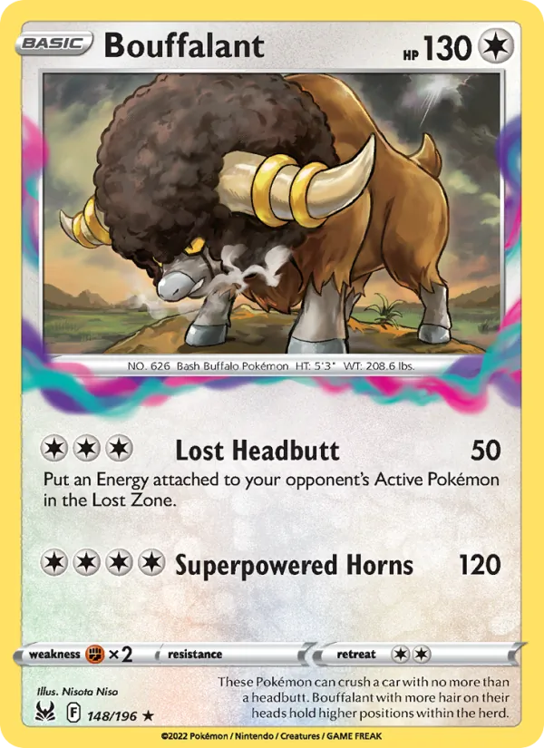 Bouffalant #148 – Lost Origin card