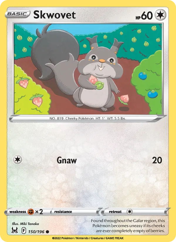 Skwovet #150 – Lost Origin card