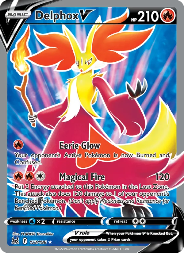 Delphox V #173 – Lost Origin card
