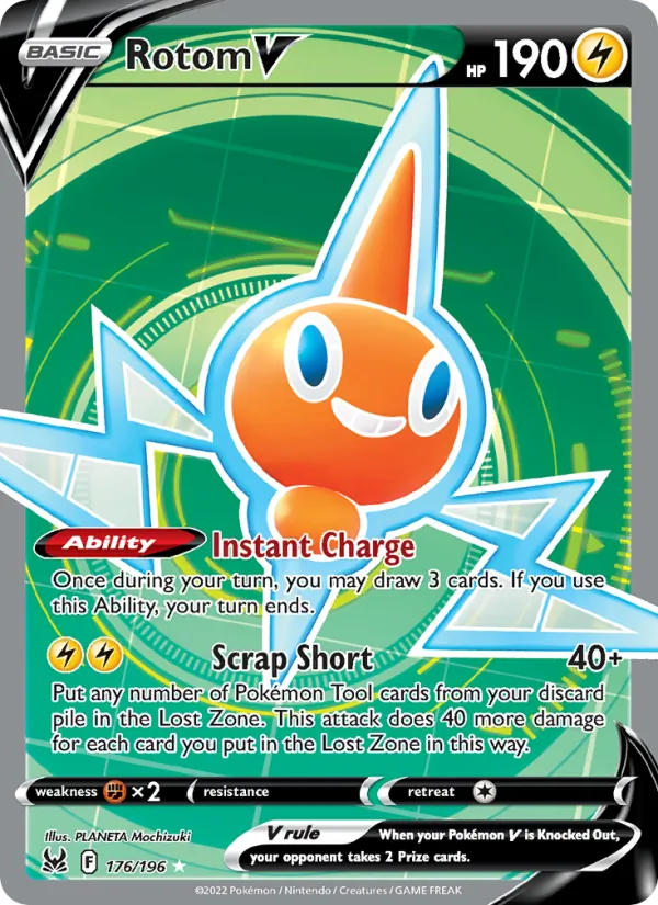 Rotom V #176 – Lost Origin card