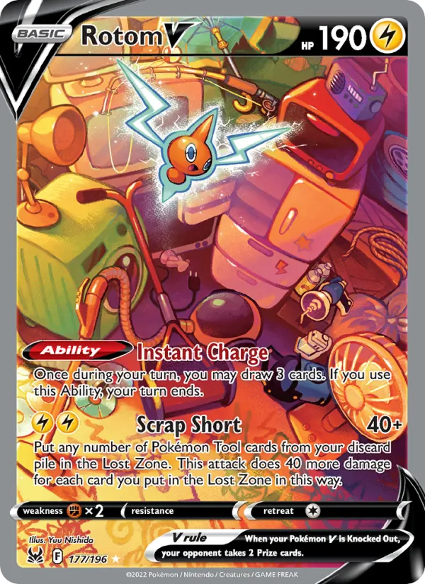Rotom V #177 – Lost Origin card