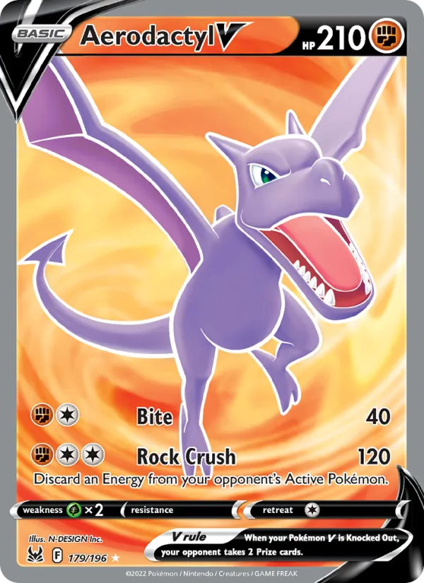 Aerodactyl V #179 – Lost Origin card