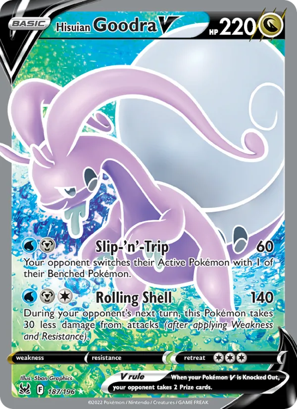 Hisuian Goodra V #187 – Lost Origin card