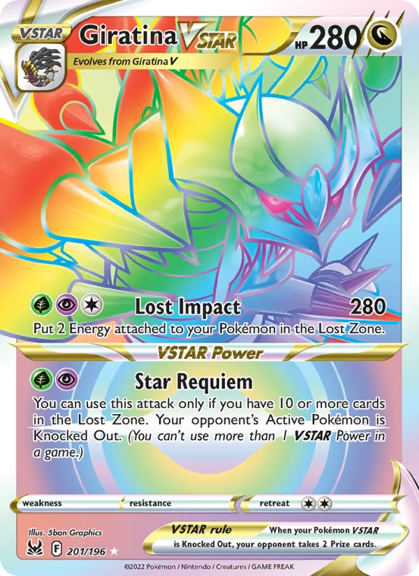 Giratina VSTAR #201 – Lost Origin card