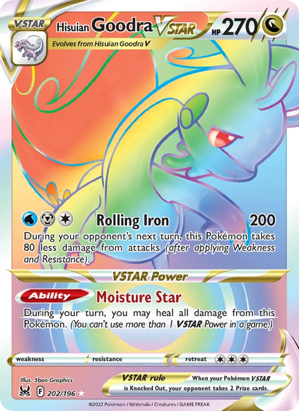 Hisuian Goodra VSTAR #202 – Lost Origin card