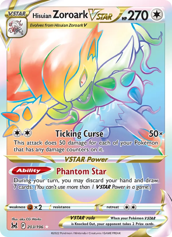 Hisuian Zoroark VSTAR #203 – Lost Origin card