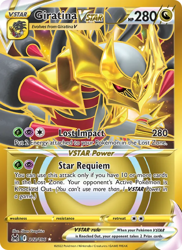 Giratina VSTAR #212 – Lost Origin card