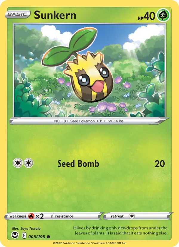 Sunkern #005 – Silver Tempest card
