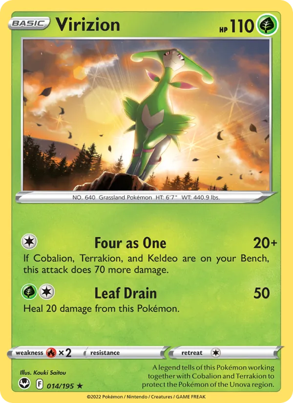 Virizion #014 – Silver Tempest card