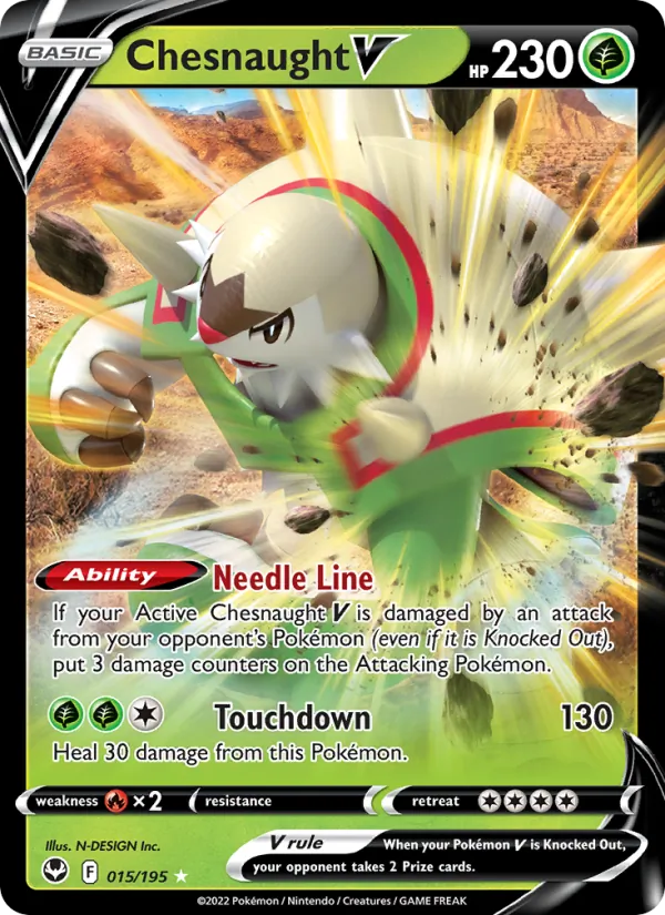 Chesnaught V #015 – Silver Tempest card